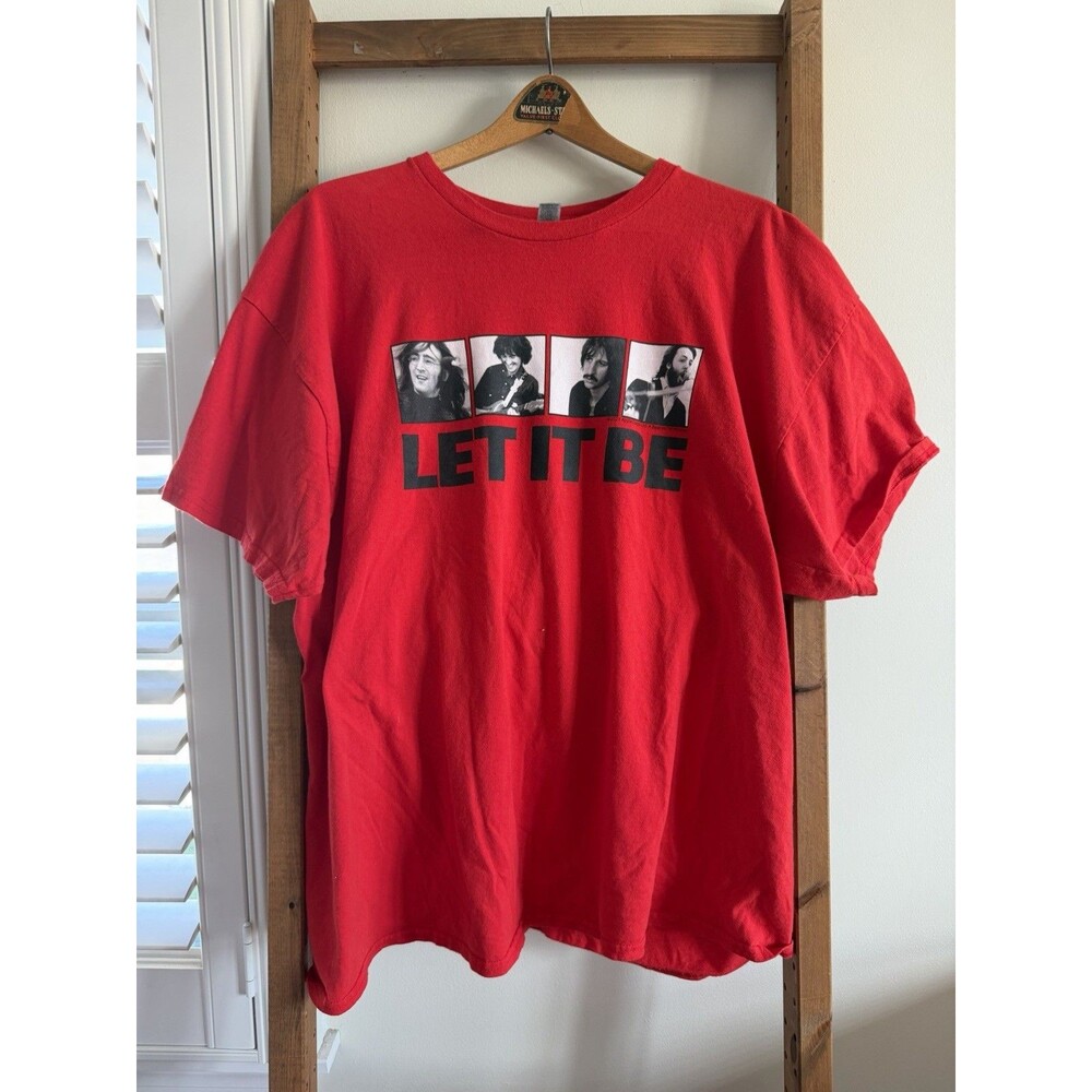 Beatles Let It Be T-Shirt 2021 Apple Corps Limited XXL Red